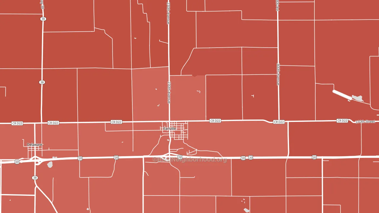 52041, IA block-group political-lean map