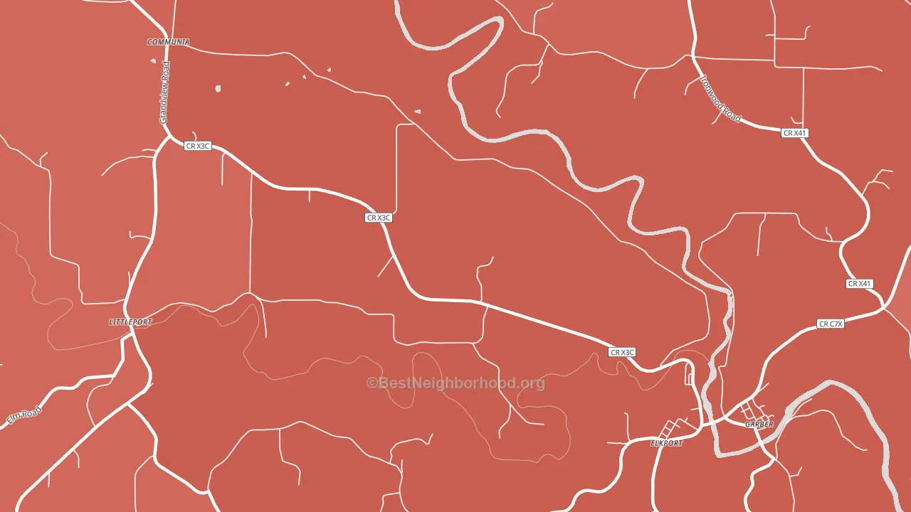 52044, IA block-group political-lean map