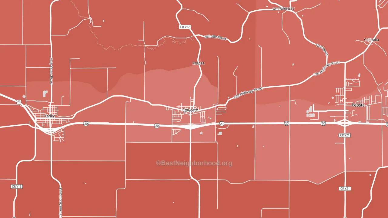 52045, IA block-group political-lean map