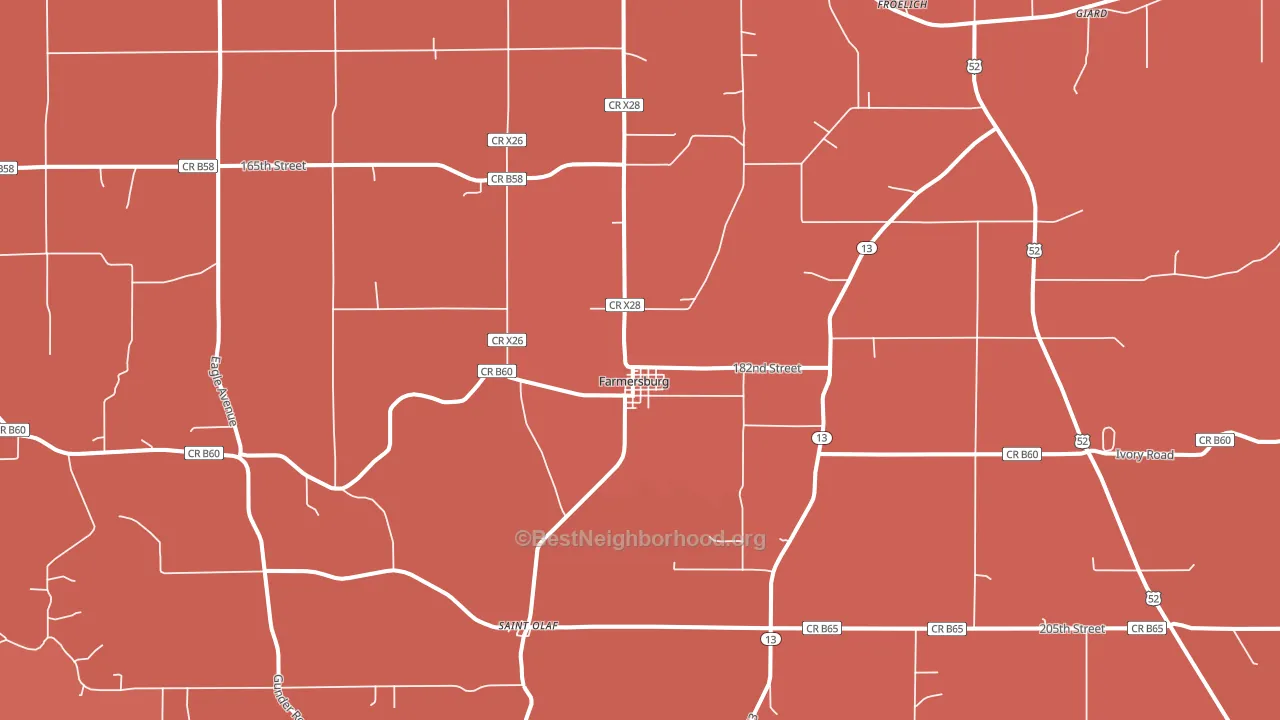 52047, IA block-group political-lean map