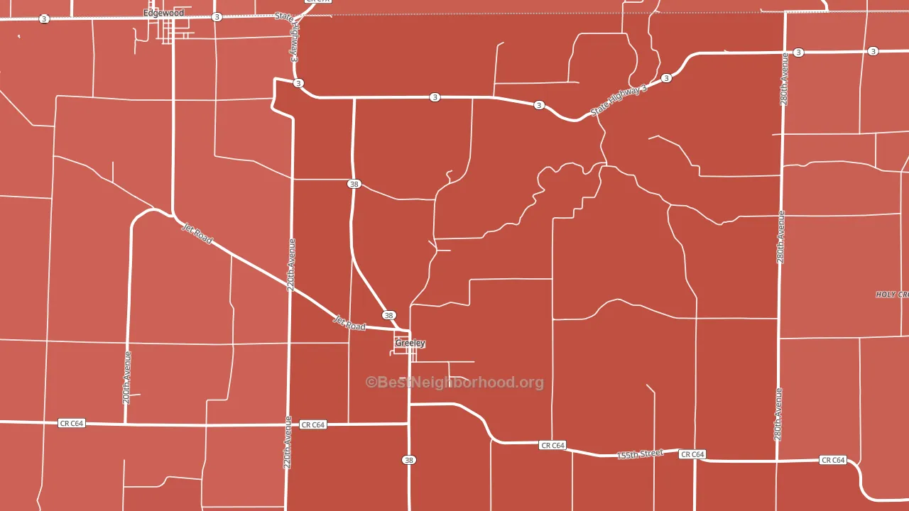 52050, IA block-group political-lean map