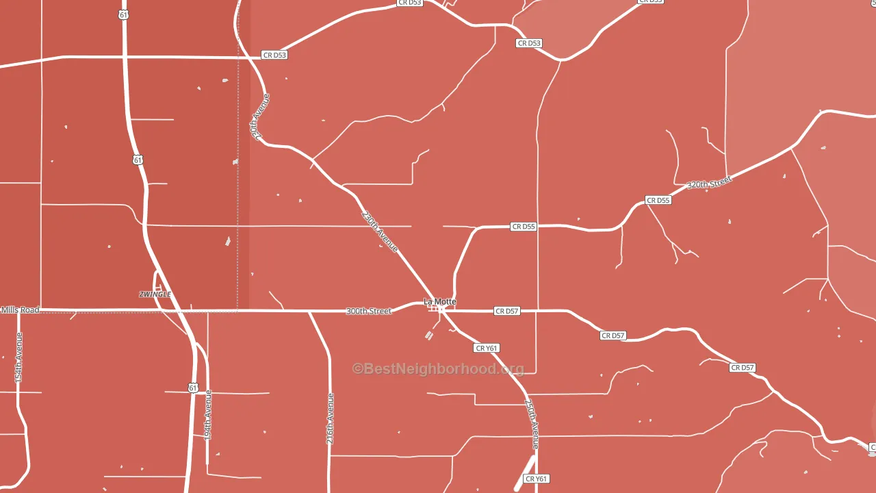 52054, IA block-group political-lean map