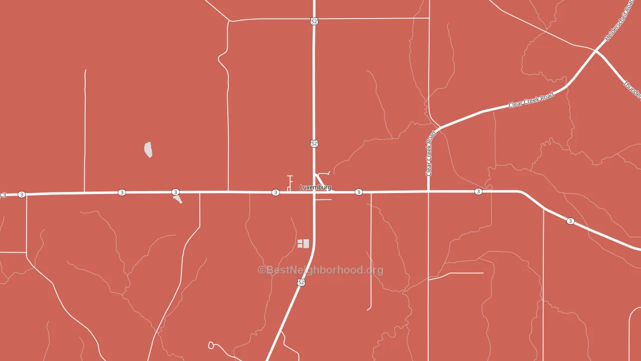 52056, IA block-group political-lean map