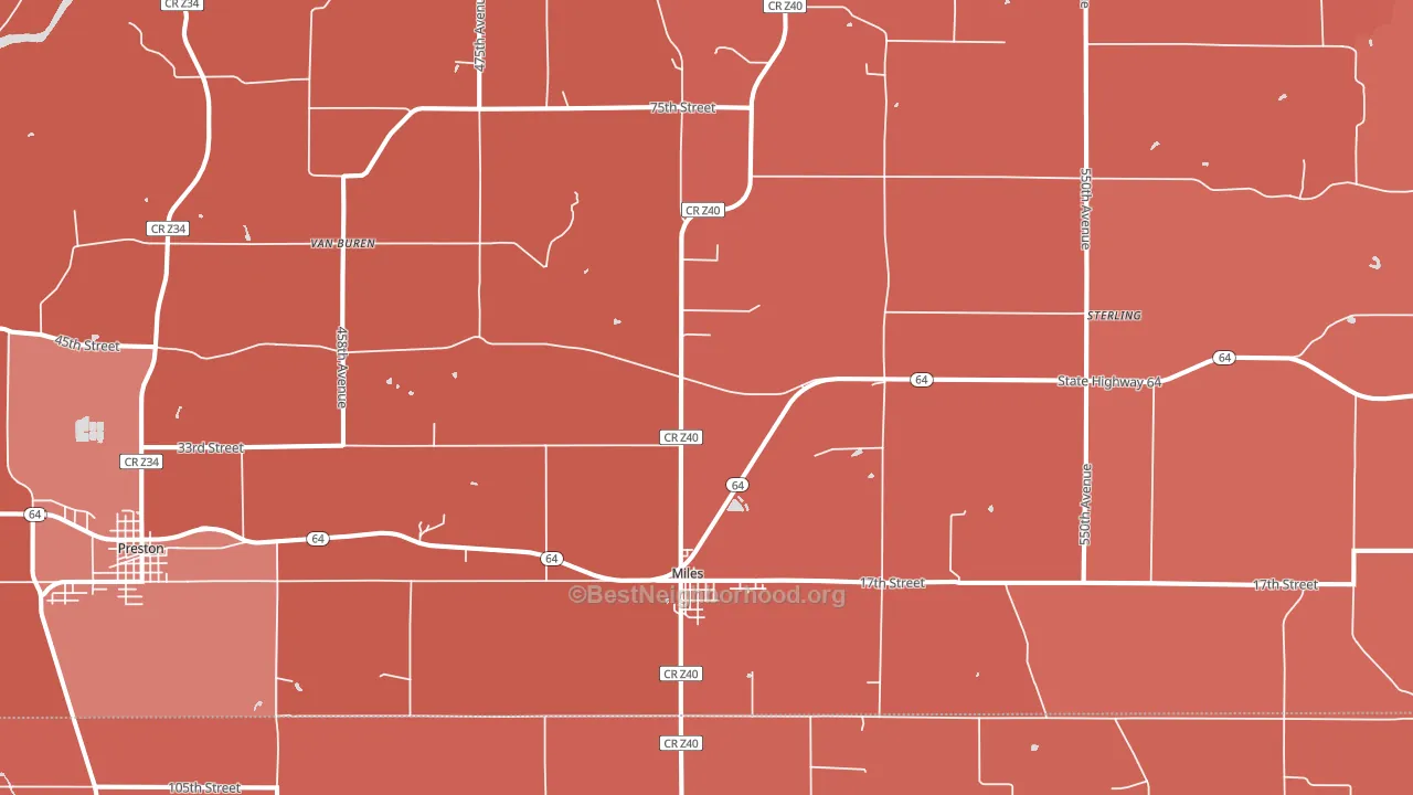 52064, IA block-group political-lean map