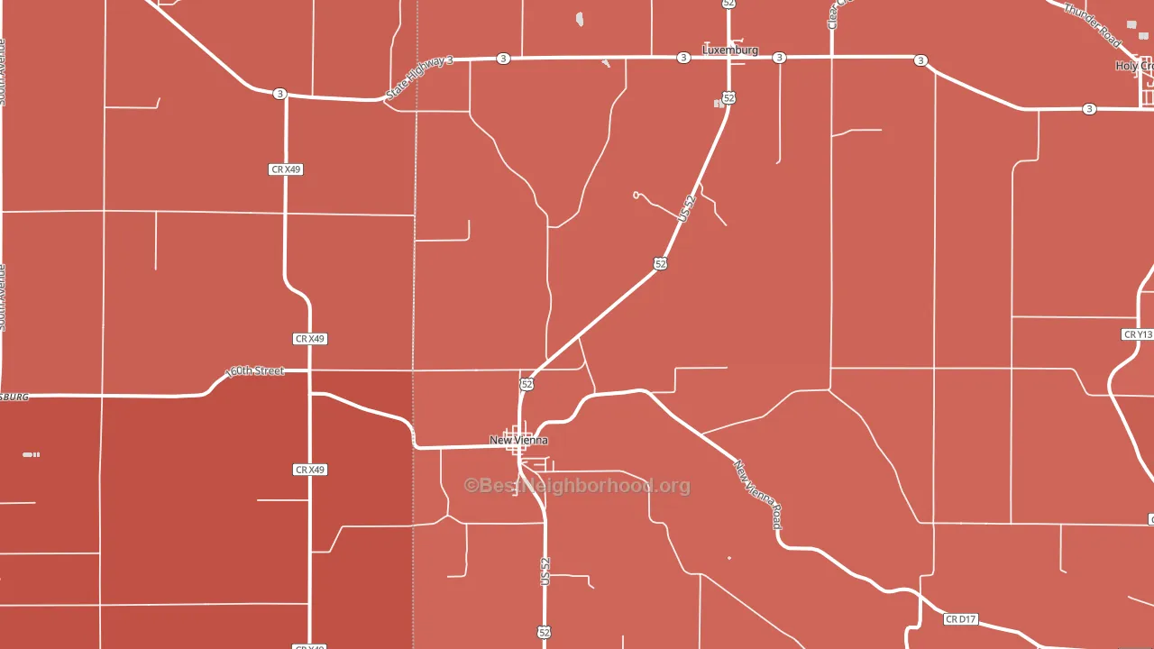 52065, IA block-group political-lean map