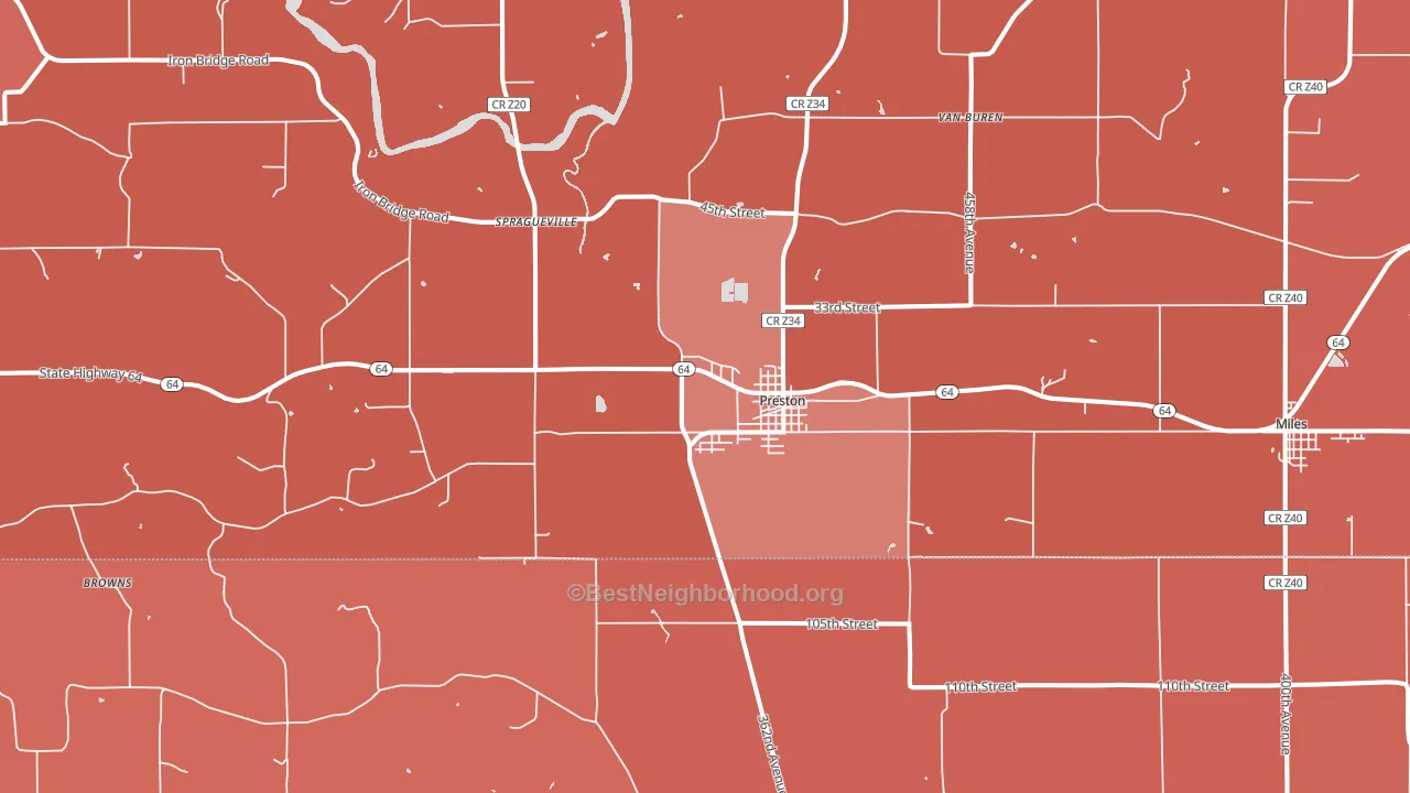 52069, IA block-group political-lean map