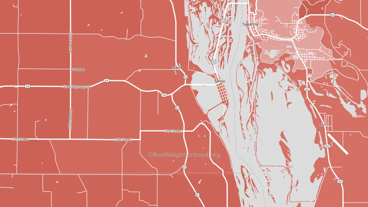 52070, IA block-group political-lean map