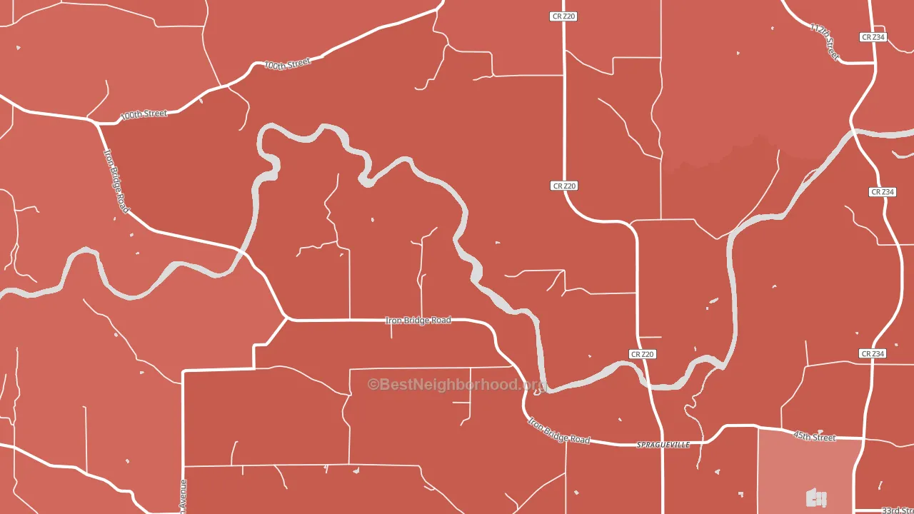 52074, IA block-group political-lean map