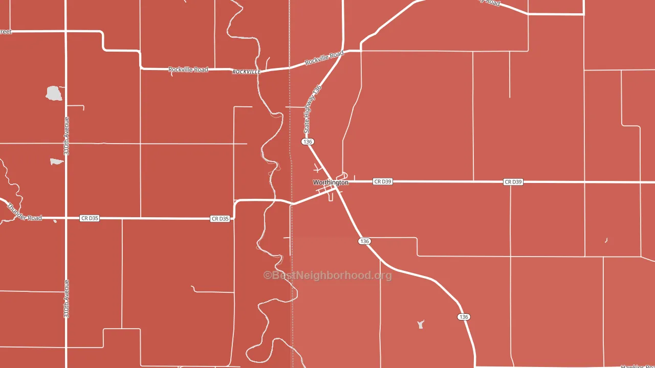 52078, IA block-group political-lean map