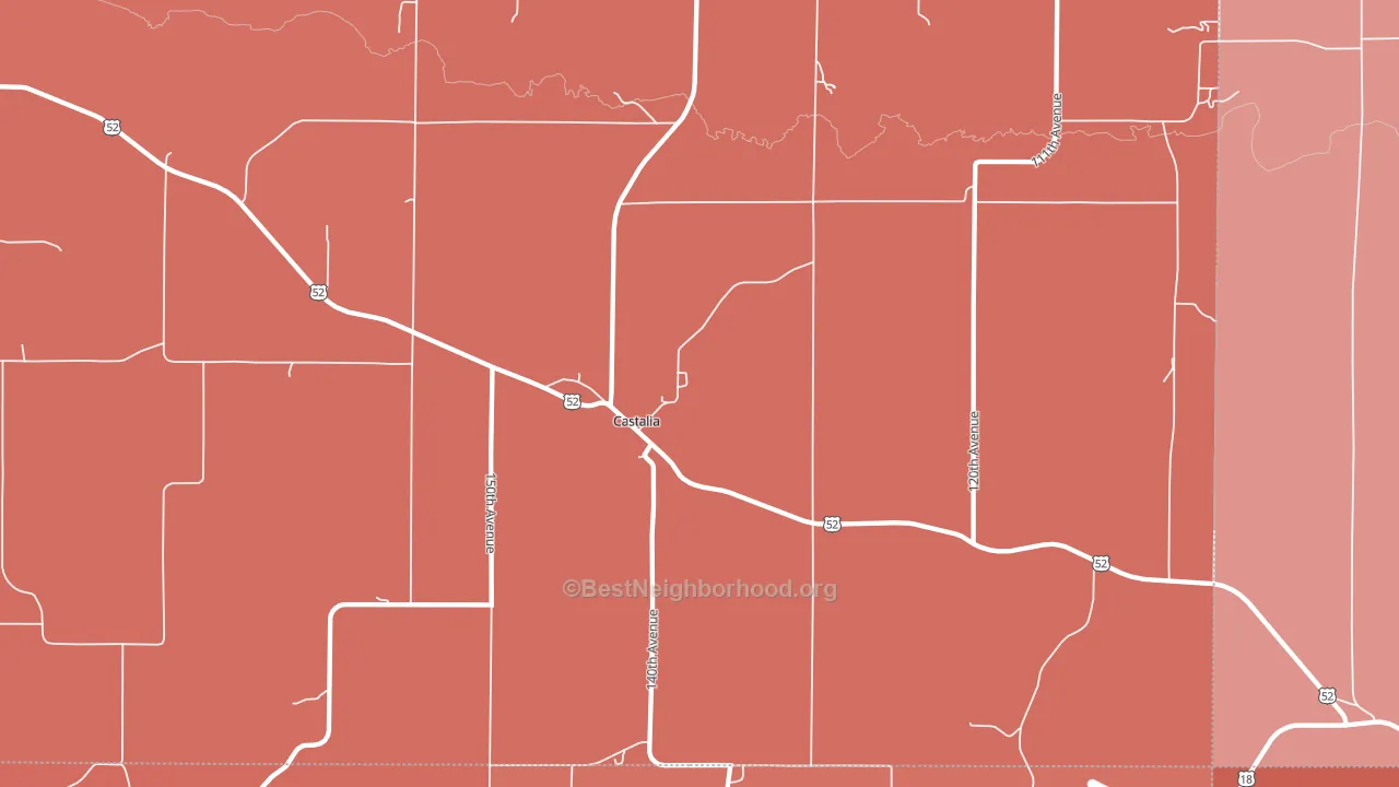 52133, IA block-group political-lean map
