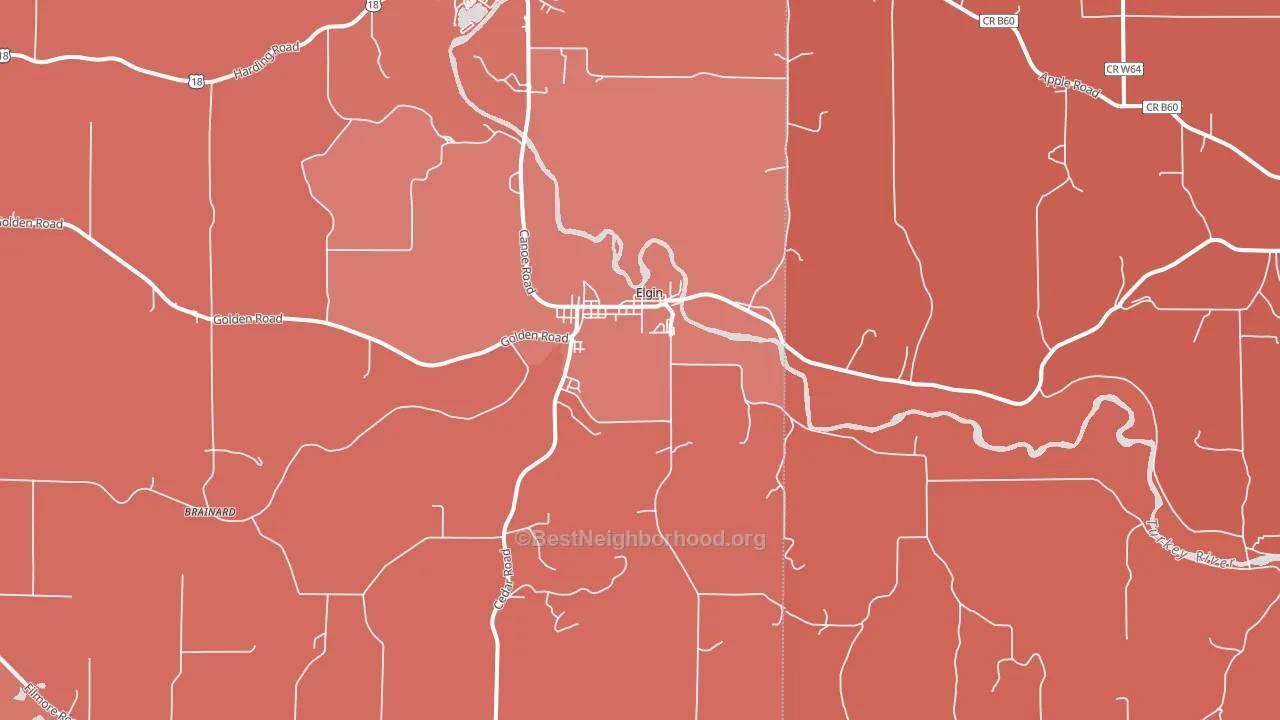 52141, IA block-group political-lean map