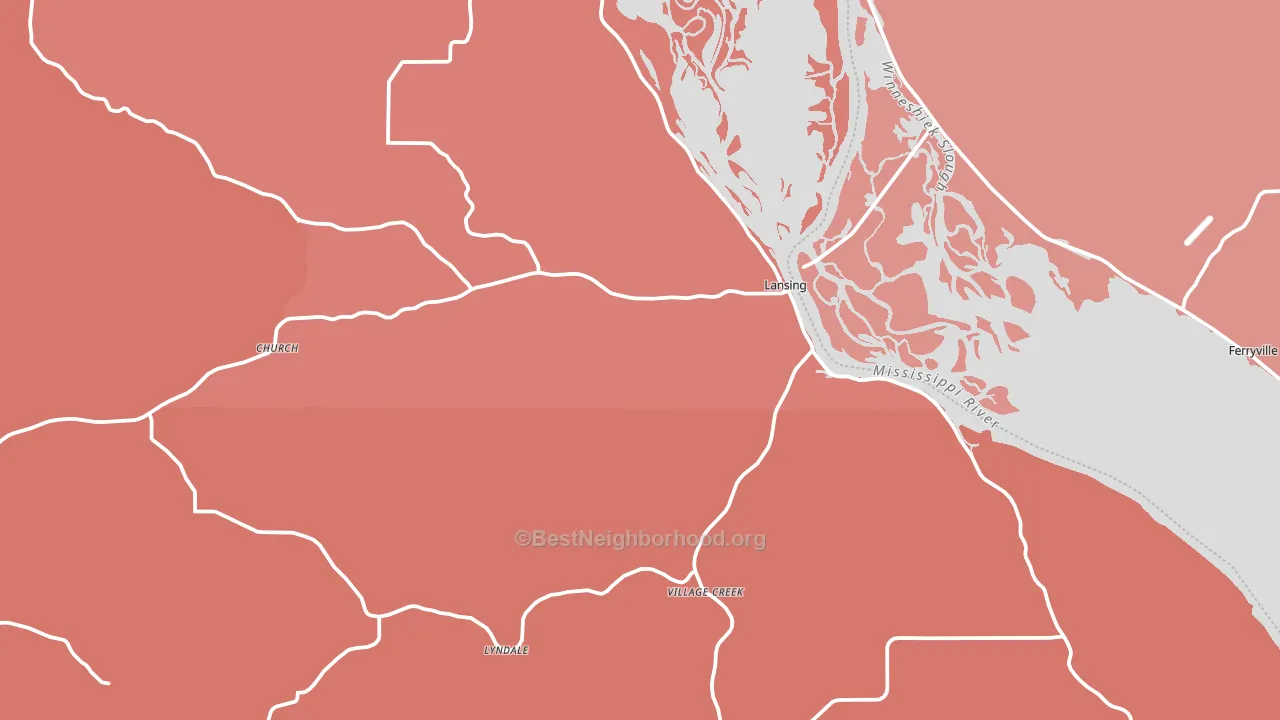 52151, IA block-group political-lean map