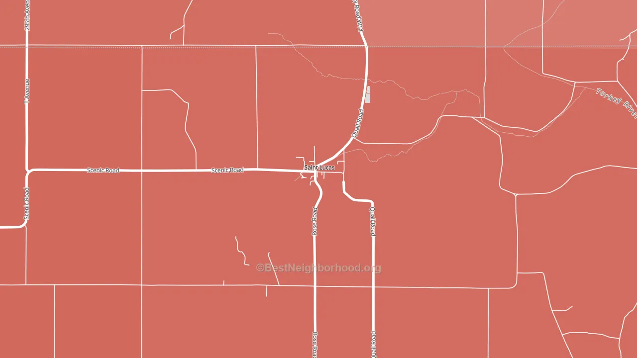 52166, IA block-group political-lean map
