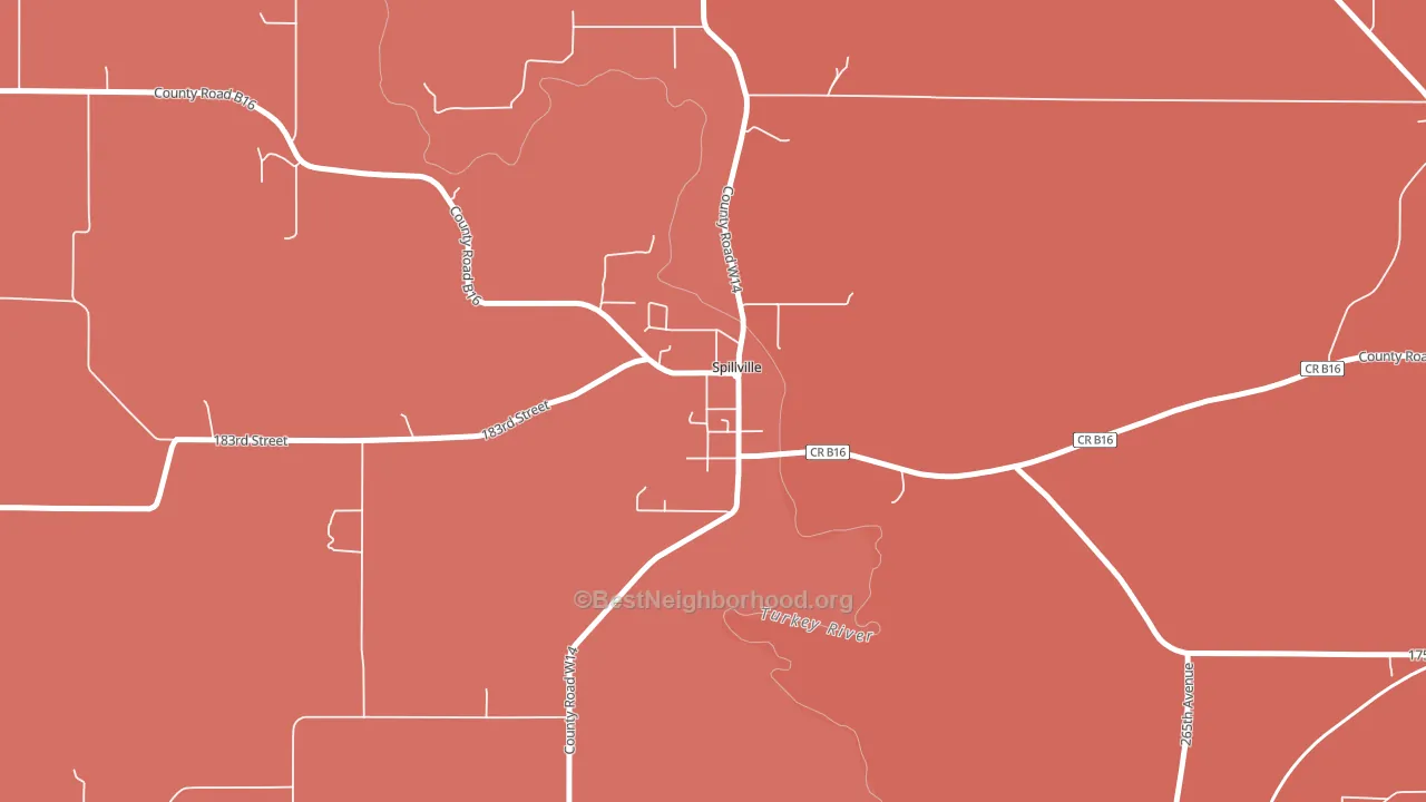 52168, IA block-group political-lean map