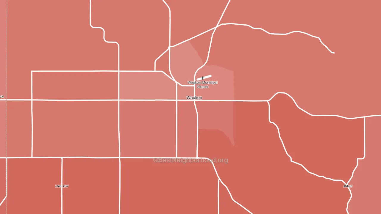 52172, IA block-group political-lean map