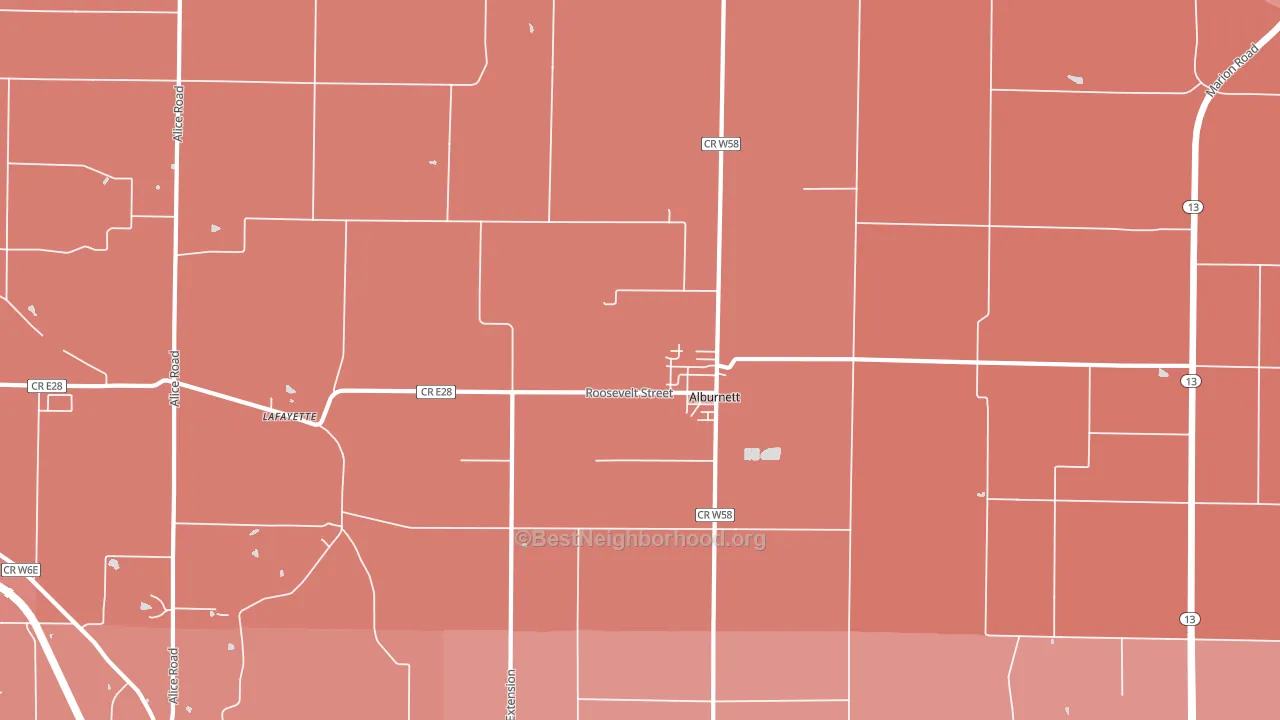 52202, IA block-group political-lean map