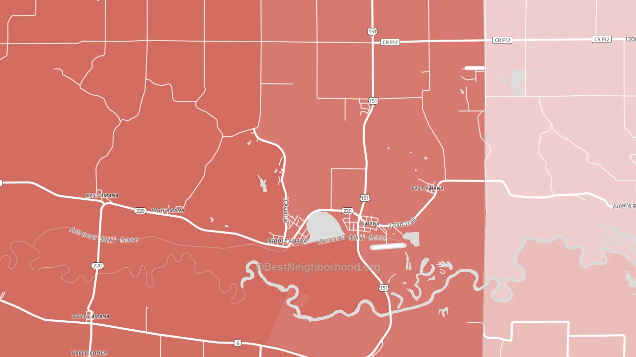 52203, IA block-group political-lean map