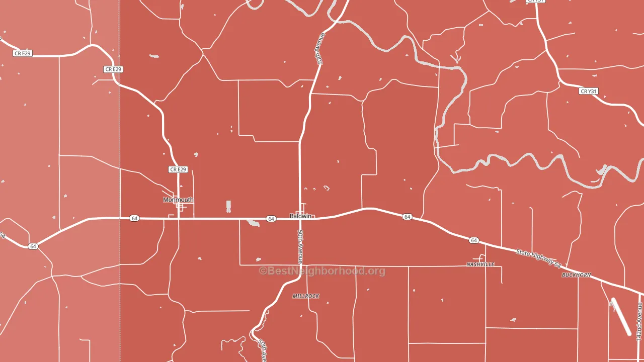 52207, IA block-group political-lean map