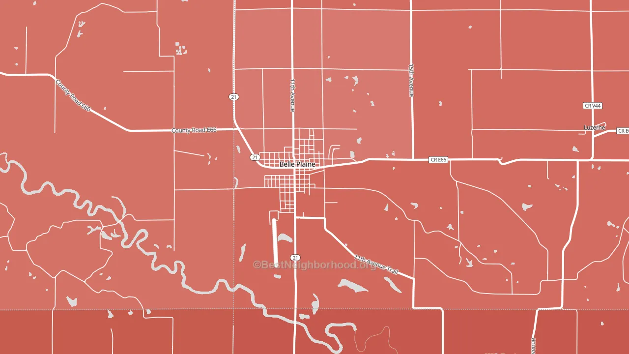 52208, IA block-group political-lean map