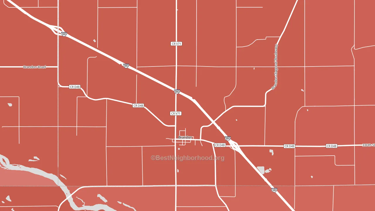52210, IA block-group political-lean map