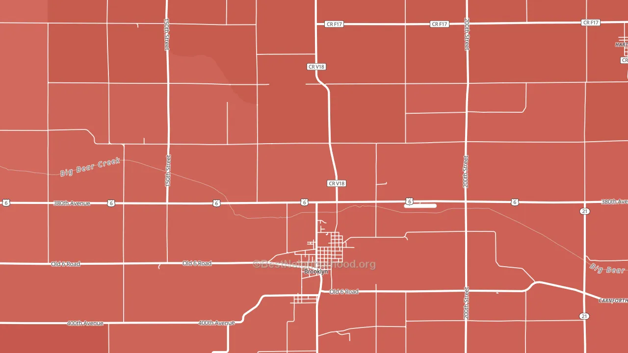 52211, IA block-group political-lean map