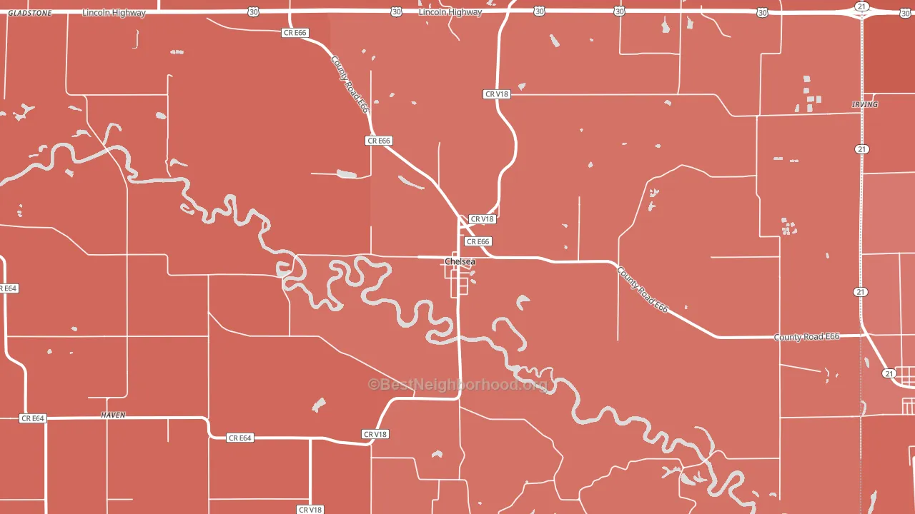 52215, IA block-group political-lean map
