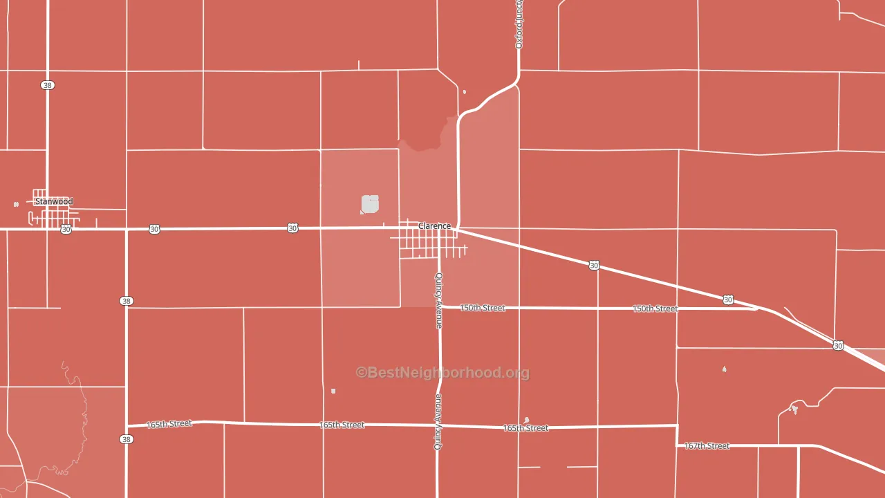 52216, IA block-group political-lean map