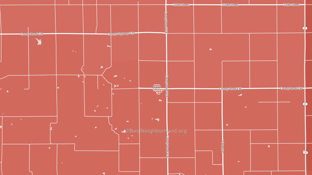 52217, IA block-group political-lean map