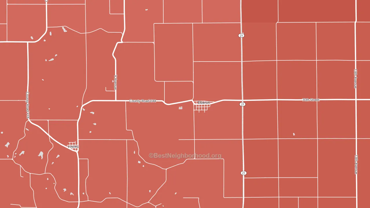 52225, IA block-group political-lean map