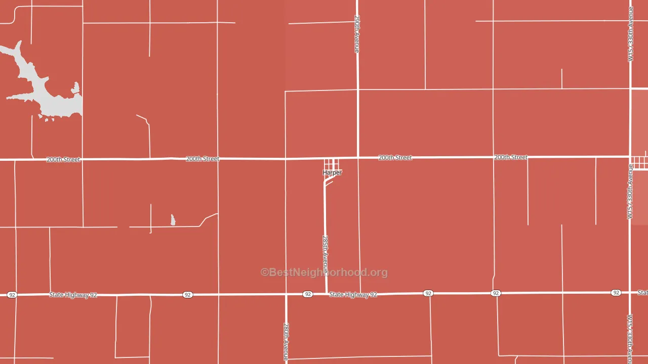 52231, IA block-group political-lean map