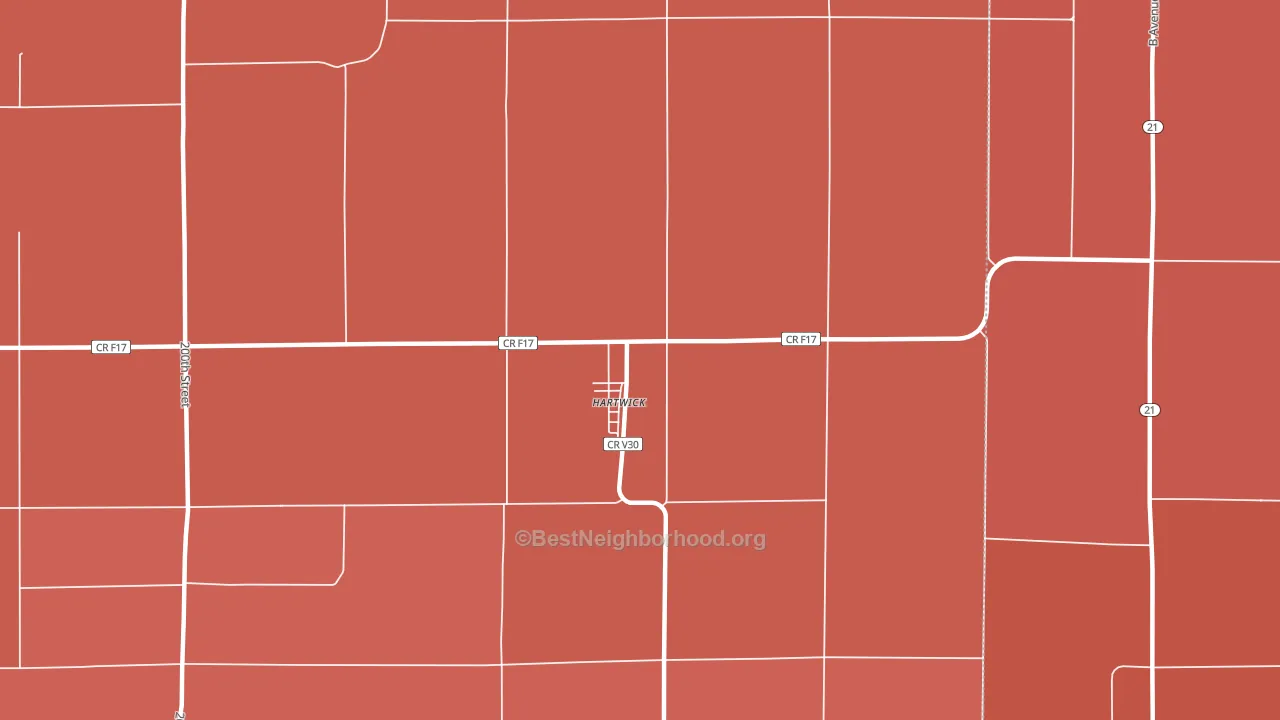 52232, IA block-group political-lean map