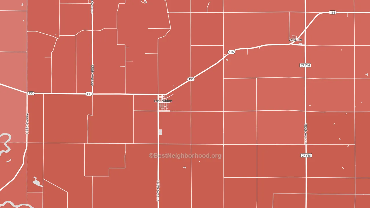 52254, IA block-group political-lean map
