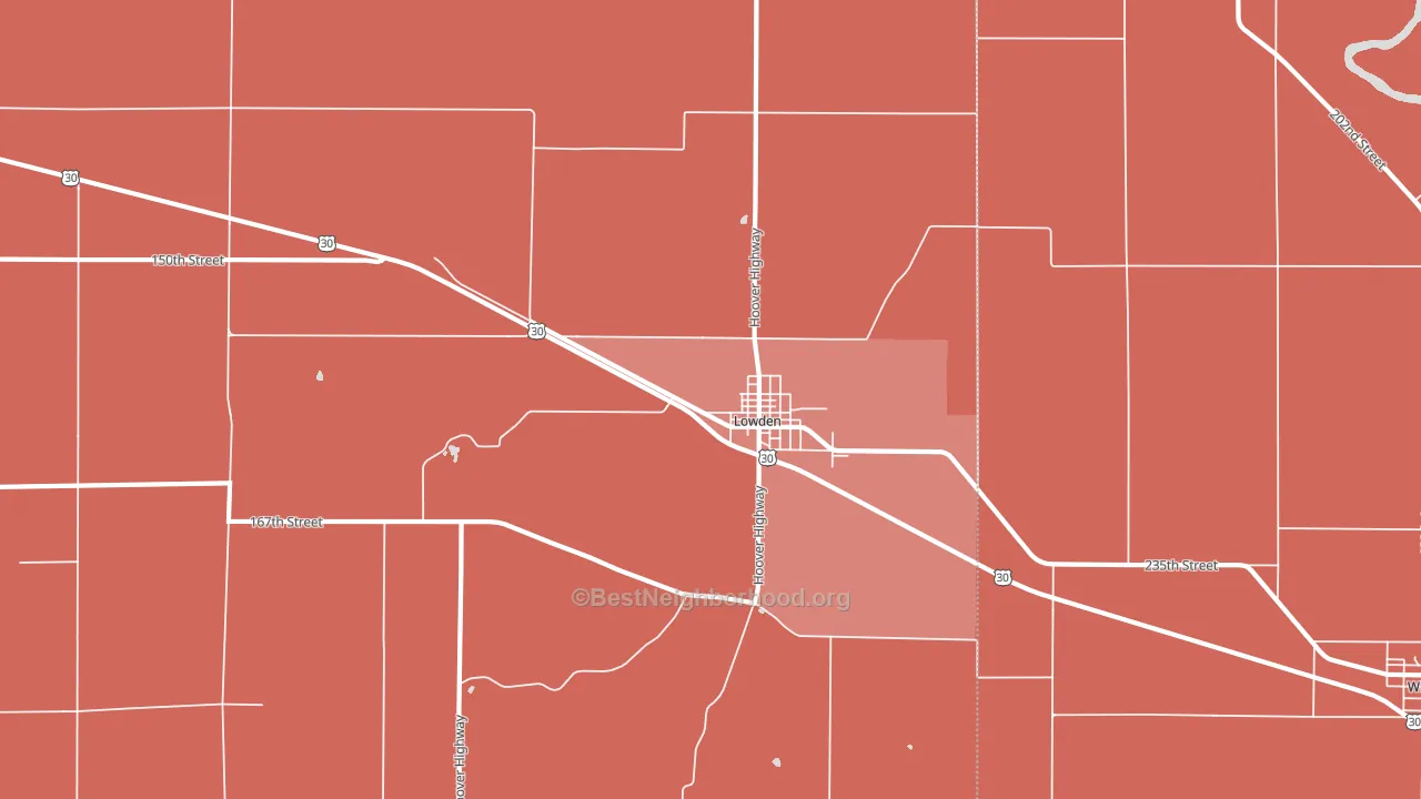 52255, IA block-group political-lean map