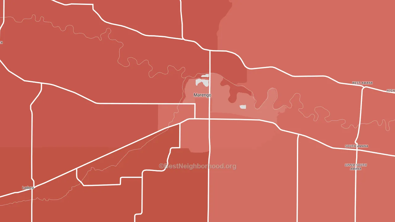 52301, IA block-group political-lean map