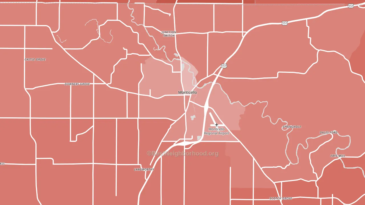 52310, IA block-group political-lean map