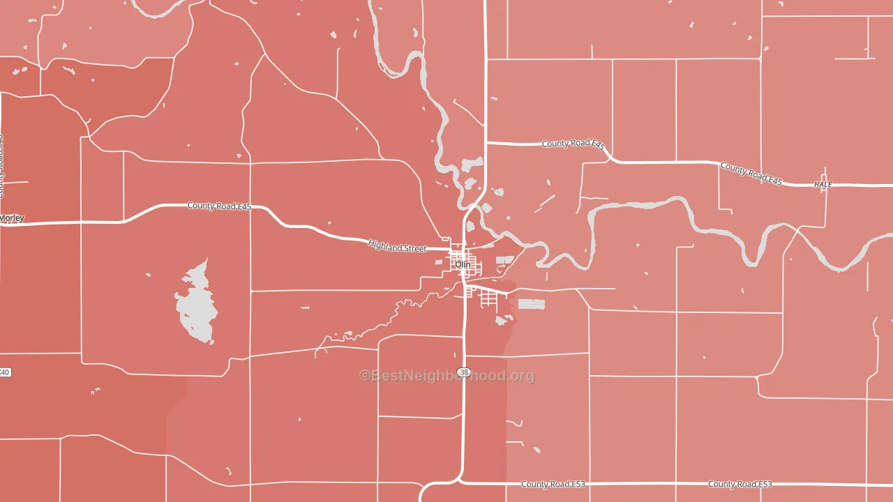 52320, IA block-group political-lean map