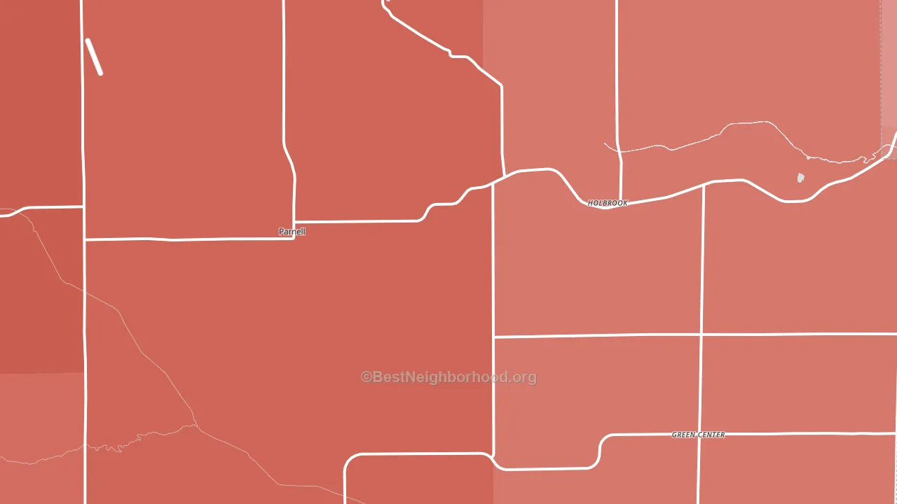 52325, IA block-group political-lean map