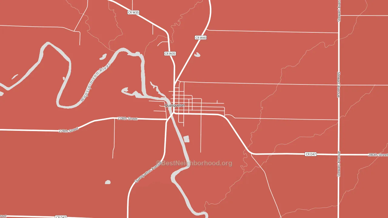52326, IA block-group political-lean map