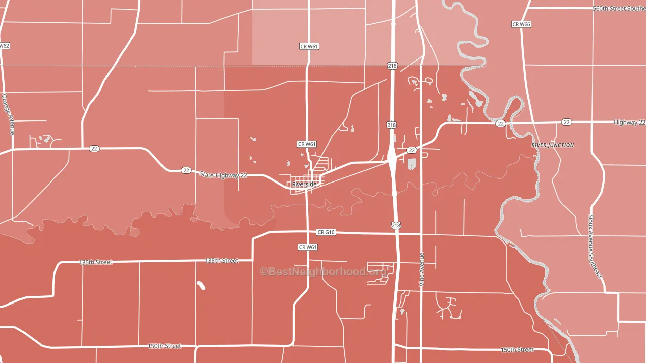 52327, IA block-group political-lean map