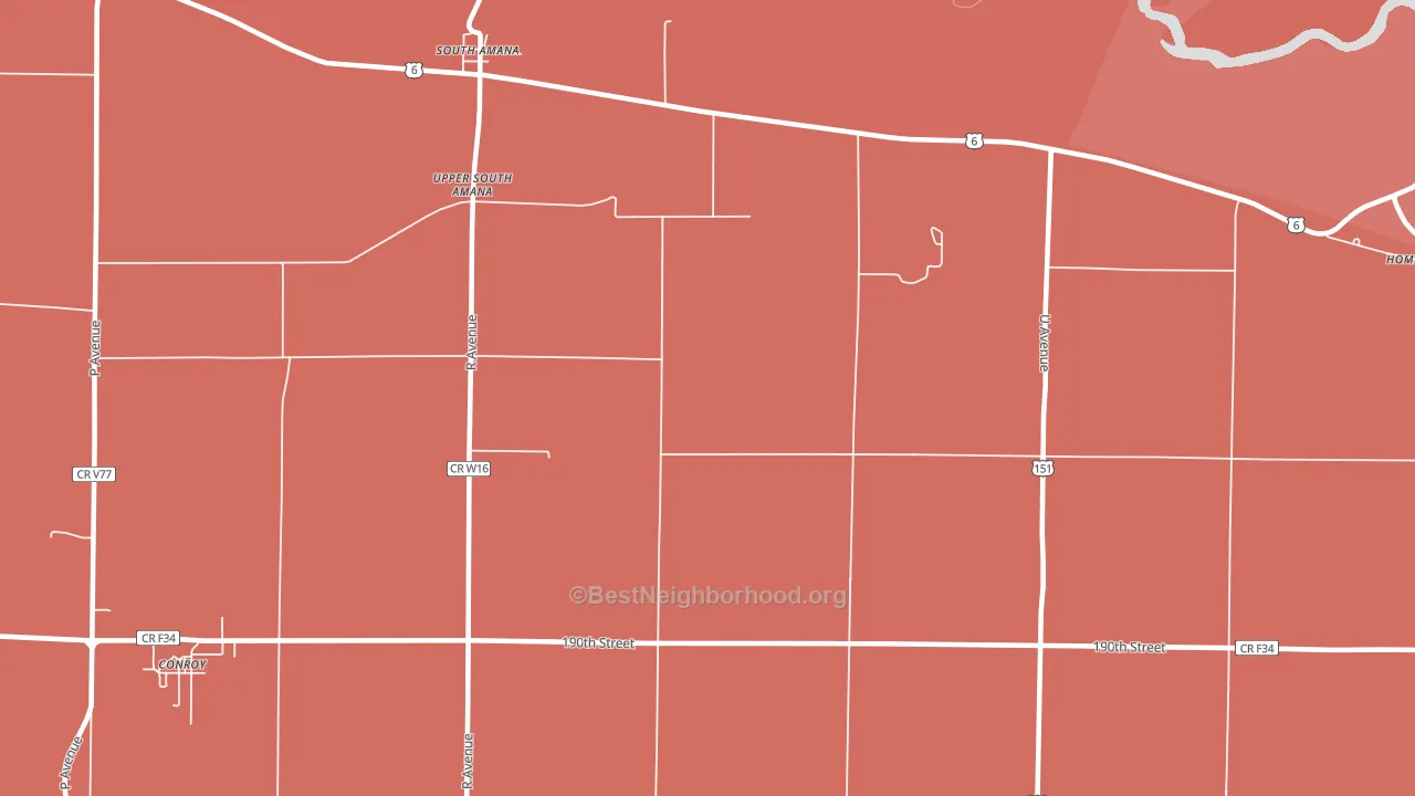 52334, IA block-group political-lean map