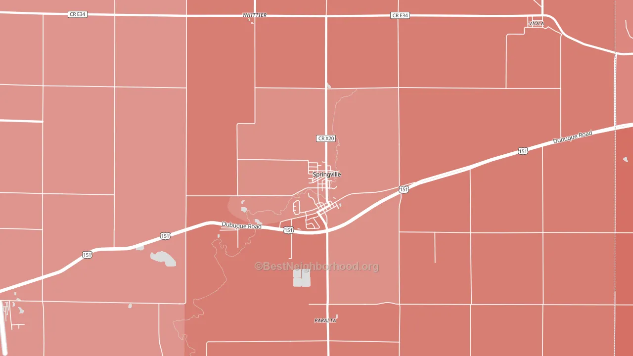 52336, IA block-group political-lean map