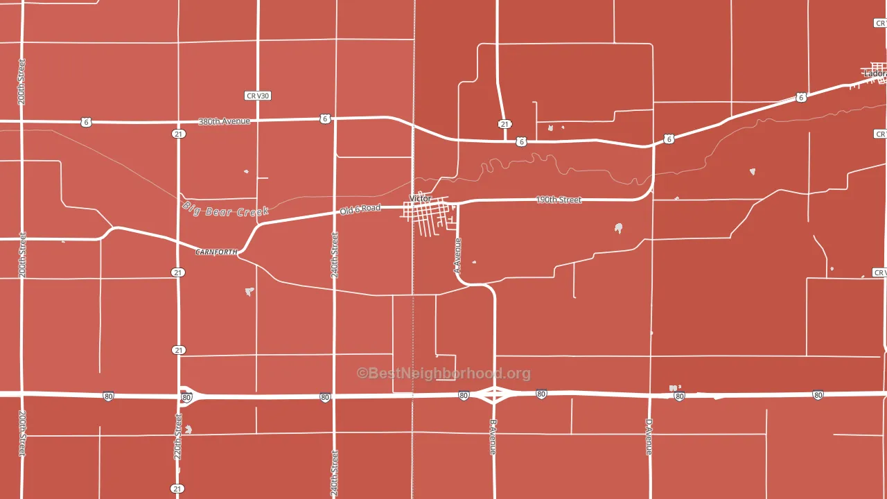 52347, IA block-group political-lean map