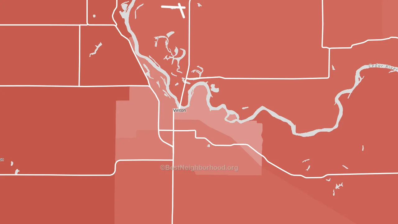 52349, IA block-group political-lean map