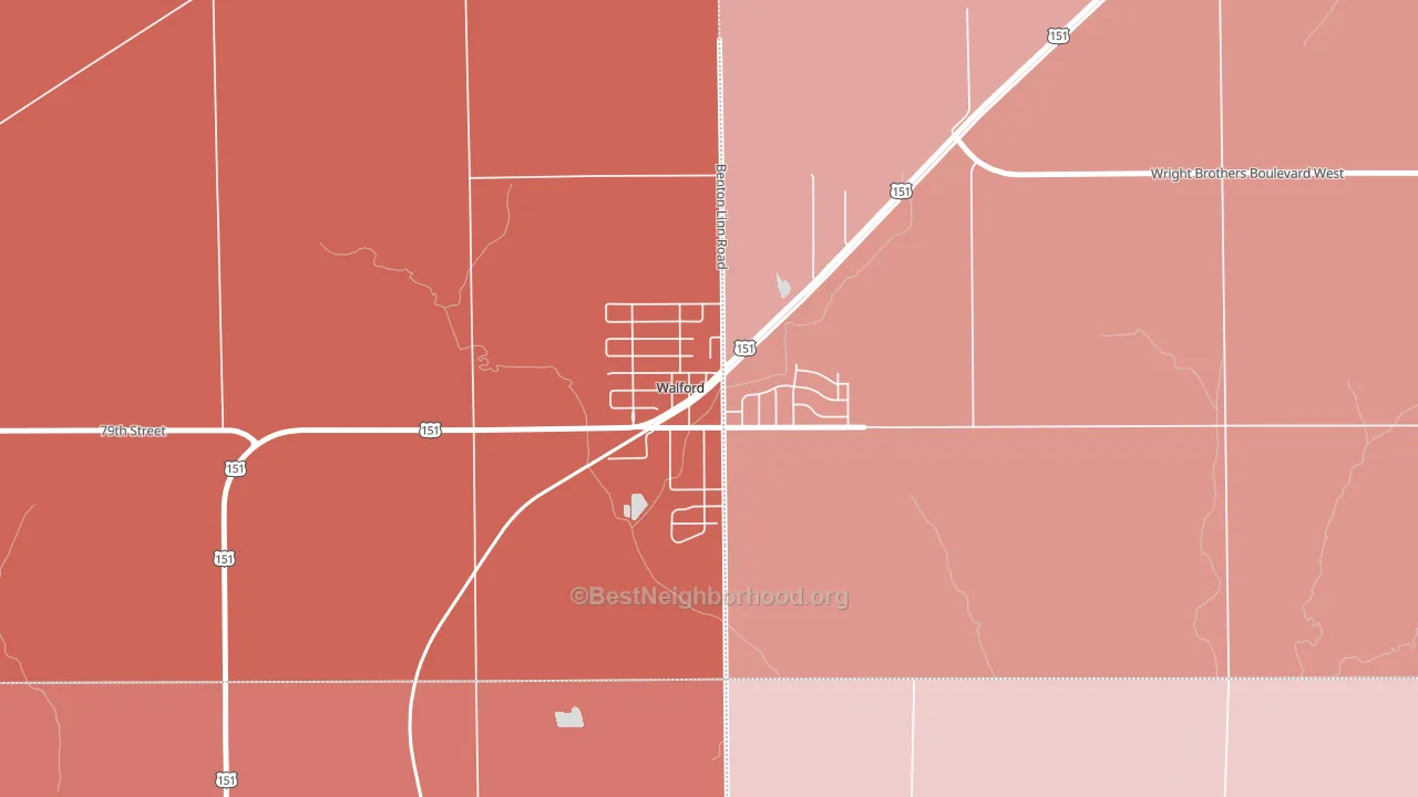 52351, IA block-group political-lean map