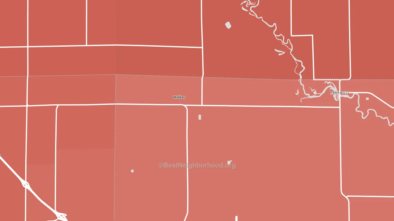 52352, IA block-group political-lean map