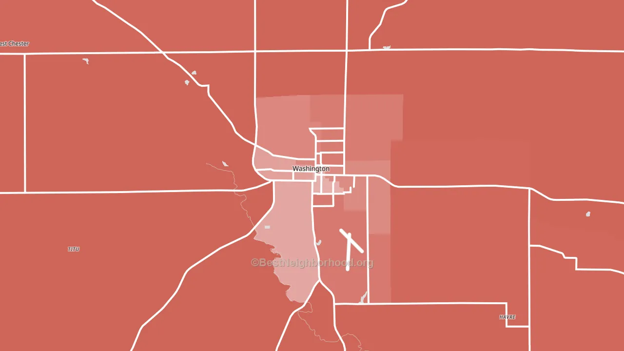 52353, IA block-group political-lean map
