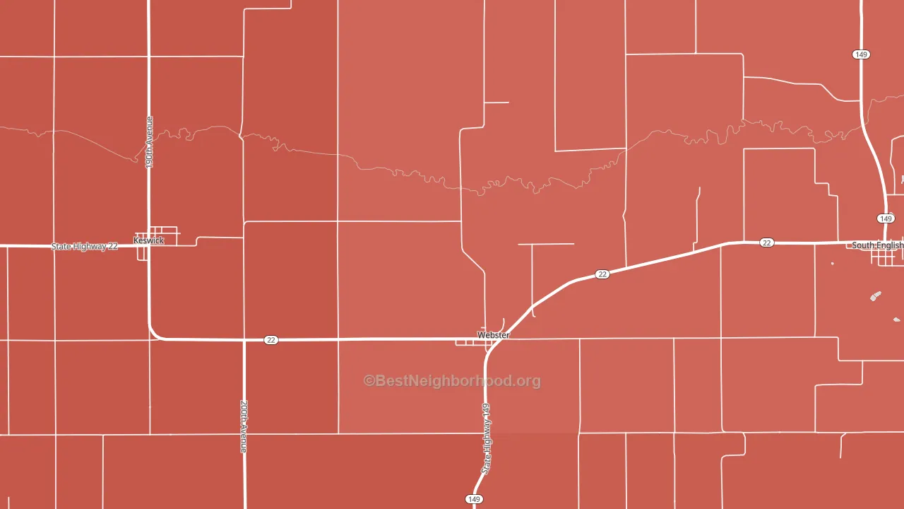 52355, IA block-group political-lean map