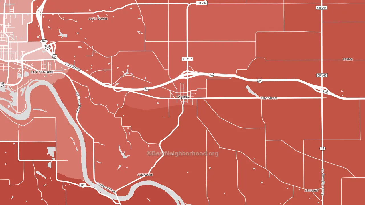 52530, IA block-group political-lean map