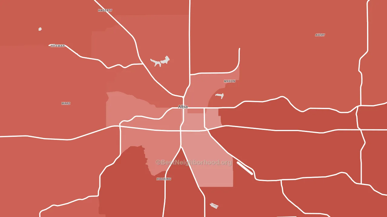 52531, IA block-group political-lean map