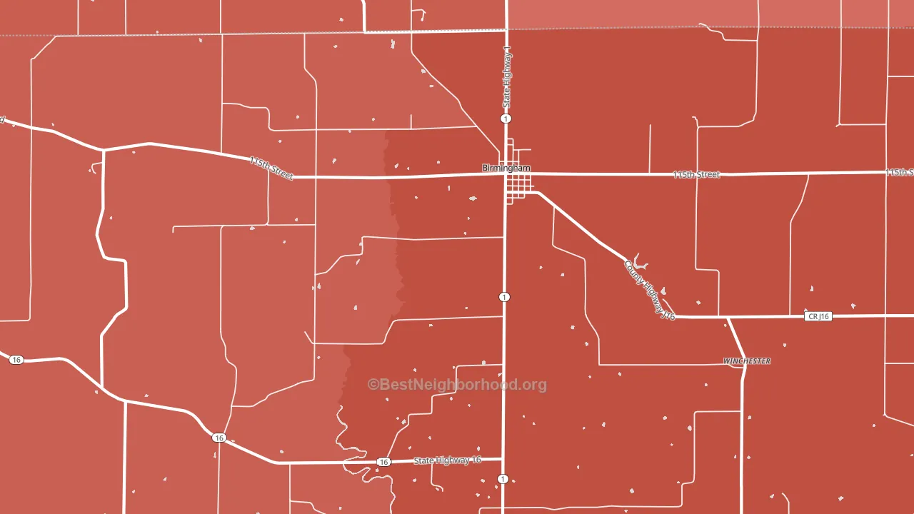52535, IA block-group political-lean map
